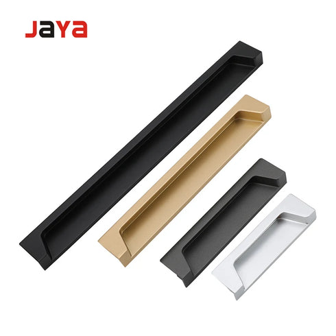JAYA Folding dark pull  light luxury modern built-in groove pull handle to move the CABINET HANDLE