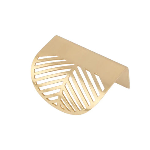 JAYA Furniture Handle Knob Nordic Light Luxury Brass Leaf and butterfly Shape Handle Without Punching  Copper Handle