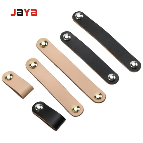JAYA Furniture Hardware Cabinet Drawer Leather Luxury Pull Handle Knob