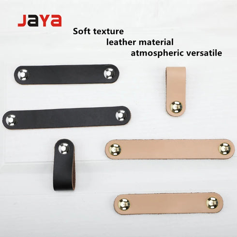 JAYA Furniture Hardware Cabinet Drawer Leather Luxury Pull Handle Knob