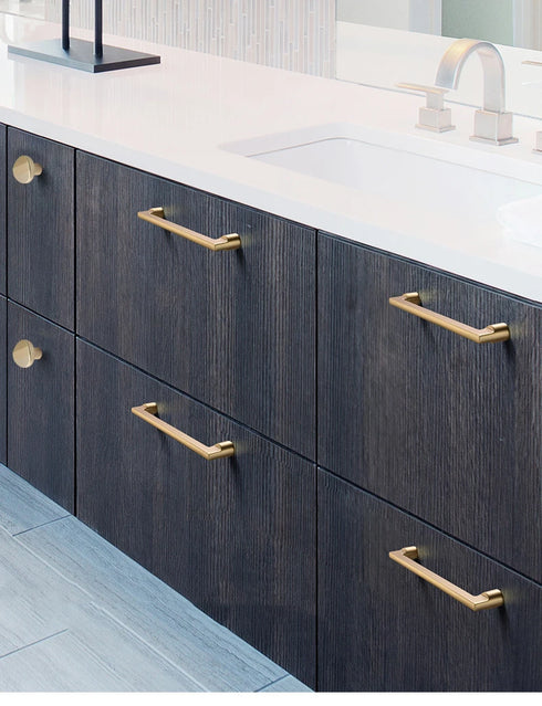 JAYA Furniture Profile with Gold Mid Century Modern Door Matte Black Kitchen Cabinet Handles for a Stylish and Functional Handle
