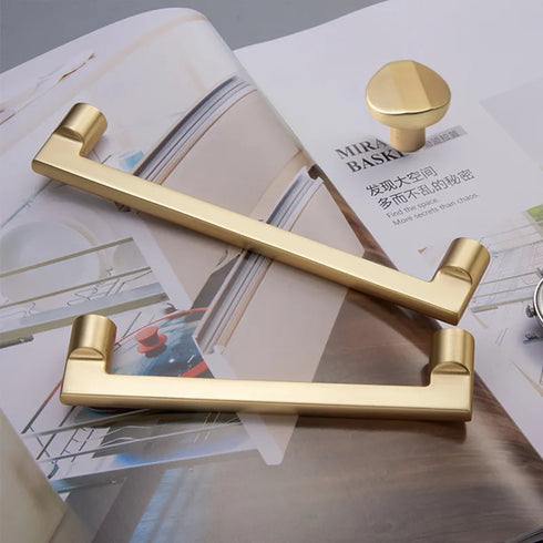 JAYA Furniture Profile with Gold Mid Century Modern Door Matte Black Kitchen Cabinet Handles for a Stylish and Functional Handle