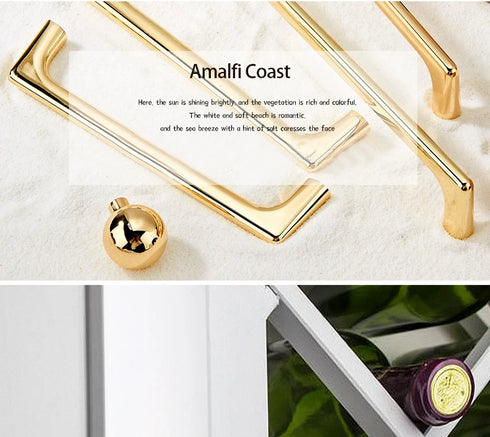 JAYA Gold Cabinet Handles Modern Brass Knobs Door Pulls Long Handles for Furniture Drawers Luxury Kitchen Hardware
