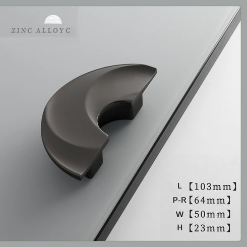 JAYA  Gold Pair Zinc Alloy Handle Nordic Wind Cabinet Door Cabinet Drawer Wine Cabinet Wardrobe Black Door Handle