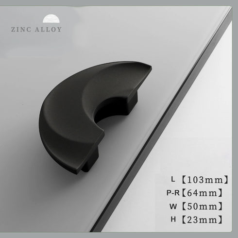 JAYA  Gold Pair Zinc Alloy Handle Nordic Wind Cabinet Door Cabinet Drawer Wine Cabinet Wardrobe Black Door Handle