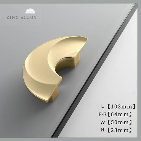 JAYA  Gold Pair Zinc Alloy Handle Nordic Wind Cabinet Door Cabinet Drawer Wine Cabinet Wardrobe Black Door Handle