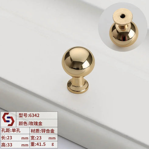 JAYA Gold Zinc Alloy Single Hole Cabinet Door Handle Modern Small Wardrobe Handle for Modern Drawer Furniture Door Handle