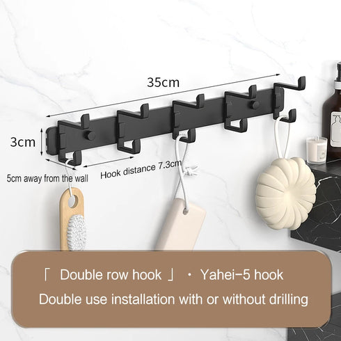 JAYA Golden Wall Hooks Hat Cloth Hanger Coat Hook Bathroom Mop Hook Stainless Steel Rack
