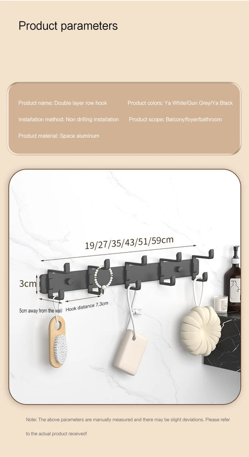 JAYA Golden Wall Hooks Hat Cloth Hanger Coat Hook Bathroom Mop Hook Stainless Steel Rack
