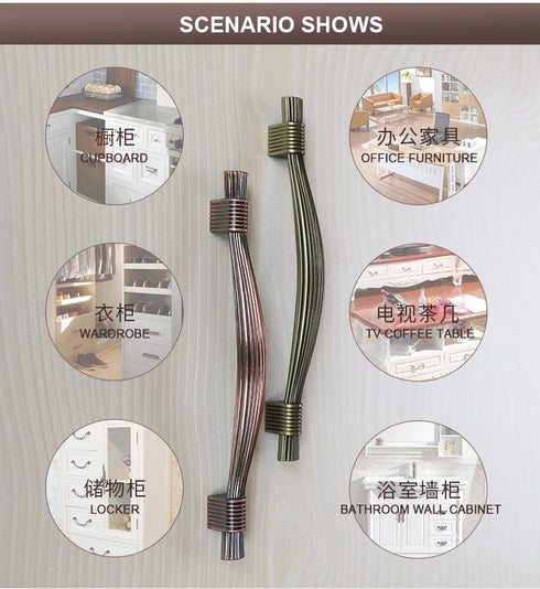 JAYA Handles for Sliding Wardrobe Furniture Handle Kitchen Cabinet Fancy Zinc Alloy Antique Bedroom Furniture Handle