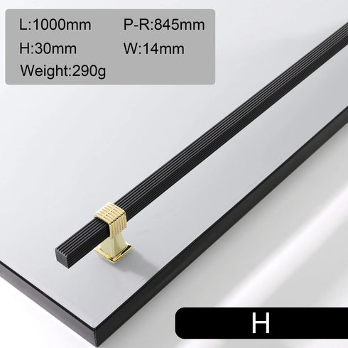 JAYA  Hardware Accessories Cabinet Modern Minimalist Cabinet American Black Extended Handle Drawer Wardrobe Door Handle