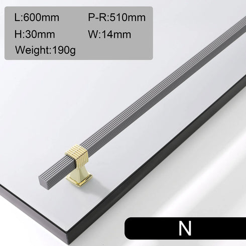JAYA  Hardware Accessories Cabinet Modern Minimalist Cabinet American Black Extended Handle Drawer Wardrobe Door Handle