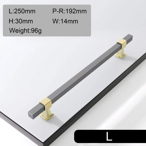 JAYA  Hardware Accessories Cabinet Modern Minimalist Cabinet American Black Extended Handle Drawer Wardrobe Door Handle