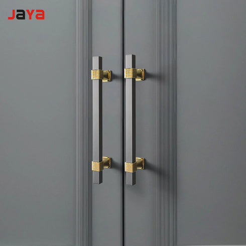 JAYA  Hardware Accessories Cabinet Modern Minimalist Cabinet American Black Extended Handle Drawer Wardrobe Door Handle