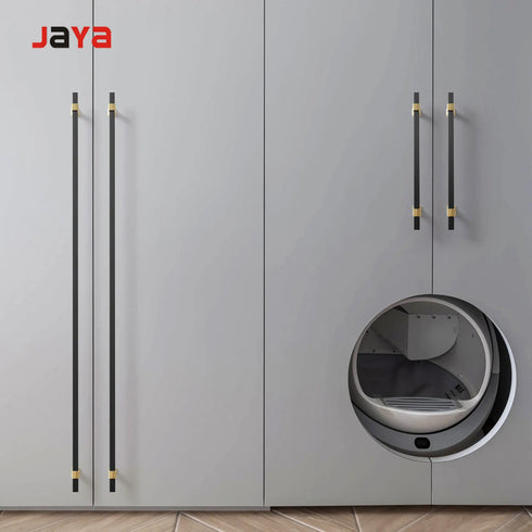 JAYA  Hardware Accessories Cabinet Modern Minimalist Cabinet American Black Extended Handle Drawer Wardrobe Door Handle