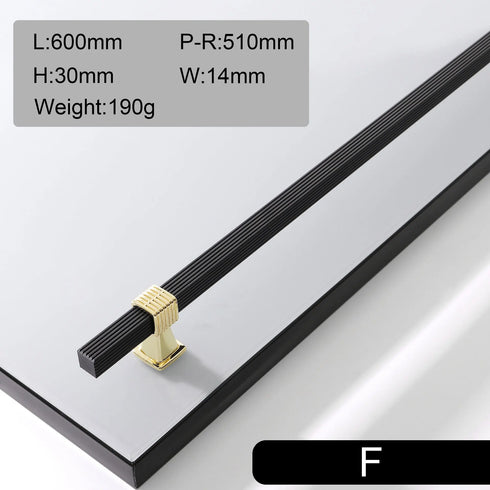 JAYA  Hardware Accessories Cabinet Modern Minimalist Cabinet American Black Extended Handle Drawer Wardrobe Door Handle