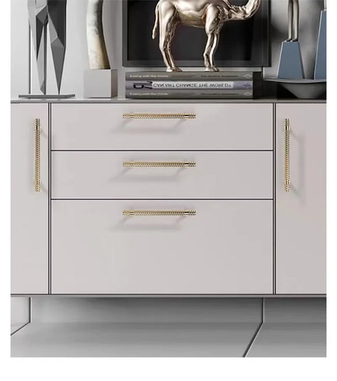 JAYA High-end Minimalist Cabinet Door Handle Light Luxury Wardrobe Door Handle Cabinet Golden Zinc Alloy 50 Bedroom Carton