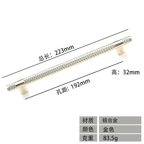 JAYA High-end Minimalist Cabinet Door Handle Light Luxury Wardrobe Door Handle Cabinet Golden Zinc Alloy 50 Bedroom Carton