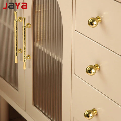JAYA High Quality Brass Drawer Pulls Handles Professional Kitchen Cabinet Furniture Knob Handles Brass  Handle Knobs