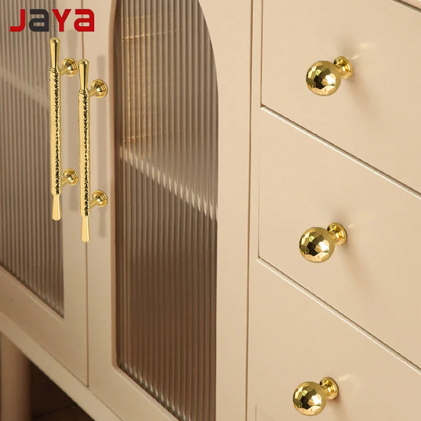 JAYA High Quality Brass Drawer Pulls Handles Professional Kitchen Cabinet Furniture Knob Handles Brass  Handle Knobs