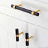 JAYA High Quality Brass Handle American Modern Simple Black Drawer Cabinet Furniture Hardware Door Handle
