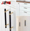 JAYA High Quality Brass Handle American Modern Simple Black Drawer Cabinet Furniture Hardware Door Handle