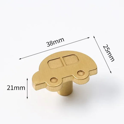 JAYA High Quality Cartoon Pattern Copper Handle Knobs Cabinet Cupboard Cabinet Solid Brass Furniture Door Handle