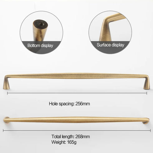 JAYA High Quality Luxury Modern Drawer Solid Brass Gold Pulls Knobs Kitchen Brushed Brass Cabinet Furniture Door Handle