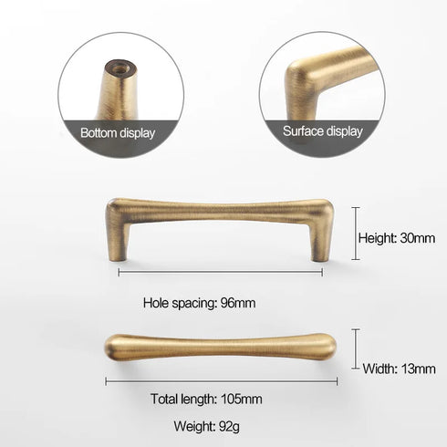JAYA High Quality Luxury Modern Drawer Solid Brass Gold Pulls Knobs Kitchen Brushed Brass Cabinet Furniture Door Handle