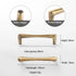 JAYA High Quality Luxury Modern Drawer Solid Brass Gold Pulls Knobs Kitchen Brushed Brass Cabinet Furniture Door Handle