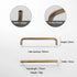 JAYA High Quality Luxury Modern Drawer Solid Brass Gold Pulls Knobs Kitchen Brushed Brass Cabinet Furniture Door Handle