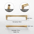 JAYA High Quality Luxury Modern Drawer Solid Brass Gold Pulls Knobs Kitchen Brushed Brass Cabinet Furniture Door Handle