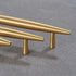 JAYA High Quality Luxury Modern Solid Brass Gold Pulls Knobs Kitchen Brushed Brass Cabinet Furniture Door Handle