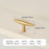 JAYA High Quality Luxury Modern Solid Brass Gold Pulls Knobs Kitchen Brushed Brass Cabinet Furniture Door Handle
