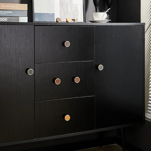 JAYA High Quality  Modern Leather Brass Handle Cabinet Wardrobe Door Light Luxury New Single-Hole Hardware Handle Knobs