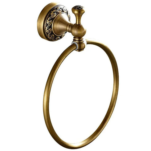 JAYA High Quality Modern Retro Antique Bronze Double Hook Towel Ring Pendant Bathroom  Wholesale Towel Hooks