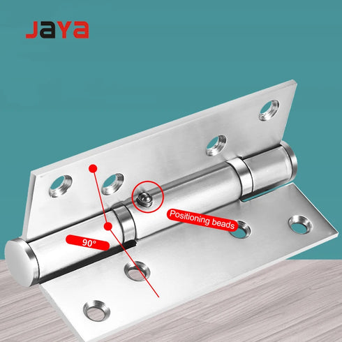 JAYA Home Door Automatic Slow Closing Spring Hinge Wooden Door Stainless Steel Hydraulic Buffer Spring Flat Hinge