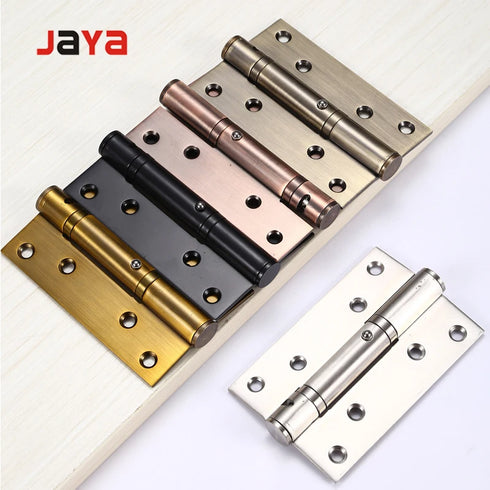 JAYA Home Door Automatic Slow Closing Spring Hinge Wooden Door Stainless Steel Hydraulic Buffer Spring Flat Hinge