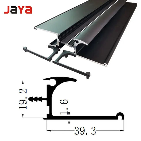 JAYA Invisible Cabinet Door Handle Minimalist Cabinet Cabinet Handle Embedded Aluminum Alloy Dark Turn Wardrobe Door Long Handle
