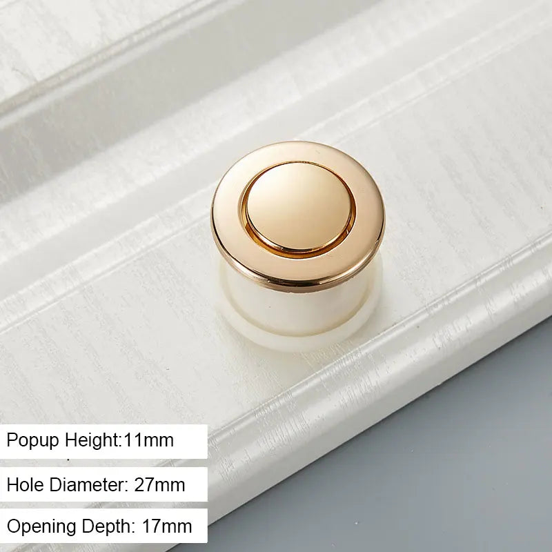 JAYA Japanese-style Tatami Embedded Spring Invisible Bounce Handle Concealed Drawer Round Knob