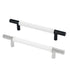 JAYA Kitchen Cabinets With Clean Handle-Less Look Cabinet Handle Brushed Nickel Leather Tray With Handles