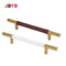 JAYA Kitchen Cabinets With Clean Handle-Less Look Cabinet Handle Brushed Nickel Leather Tray With Handles