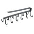 JAYA Kitchen Wood Wall Clip Hook Multifunction Iron Black Metal Hook Wall Slat Wall Hooks