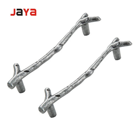 JAYA Knurled Tree Cupboard Zinc Alloy Bronze Silver Cabinet Handle and Knobs for Furniture Hardware Cabinet Door Kitchen Handle