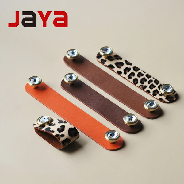 JAYA  Leather Wardrobe Furniture Door Leather Handle  Contemporary Bedroom Drawer Interior Furniture Door Handle