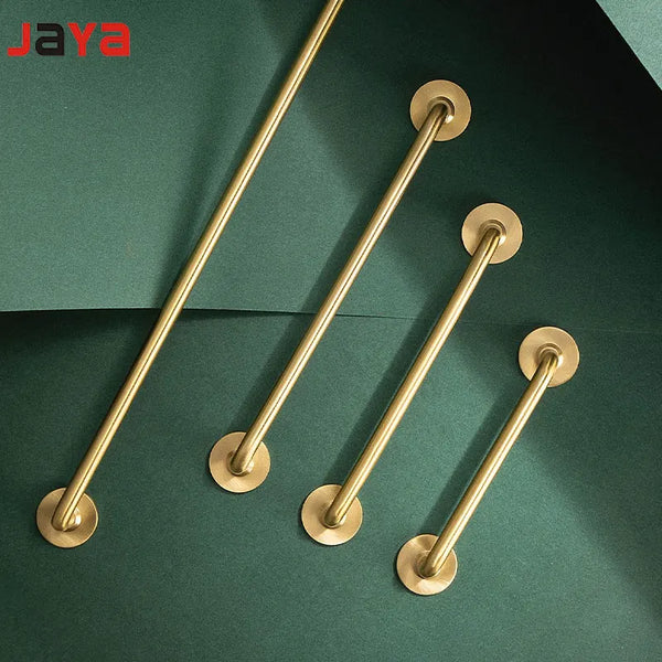 JAYA Light Luxury Brass Handle Modern Minimalist Drawer Cabinet Wardrobe Door Cabinet Golden Double Hole Retro Long Handle