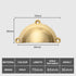JAYA Luxury Brass Drawer Pulls for Modern Kitchen Cabinets Gold Semicircle Invisible Handles for Bedroom Furniture Patina Brass
