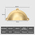 JAYA Luxury Brass Drawer Pulls for Modern Kitchen Cabinets Gold Semicircle Invisible Handles for Bedroom Furniture Patina Brass