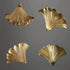 JAYA Luxury Creative Ginkgo Leaf Handle Cabinet Door Drawer Wardrobe Door Single Hole Copper Natural Color Gold Zinc Ally Hooks