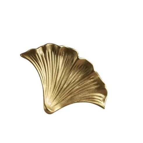 JAYA Luxury Creative Ginkgo Leaf Handle Cabinet Door Drawer Wardrobe Door Single Hole Copper Natural Color Gold Zinc Ally Hooks